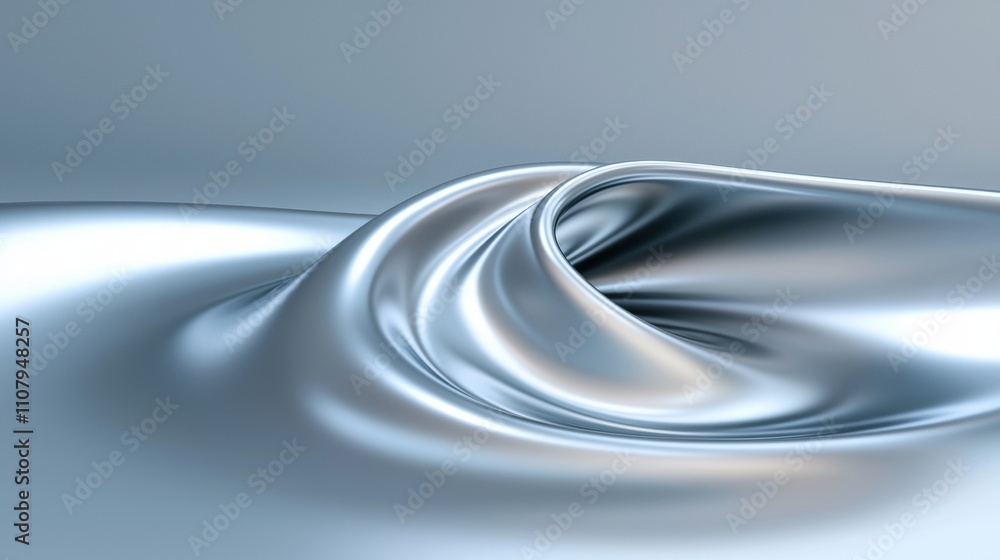 Poster close-up of a smooth, silky surface. the surface appears to be made of a shiny, metallic material, w
