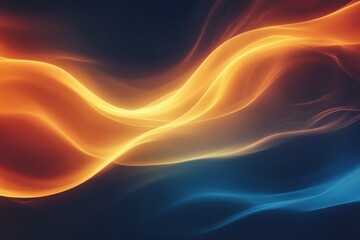 Fototapeta premium Dynamic Flames and Waves of Color