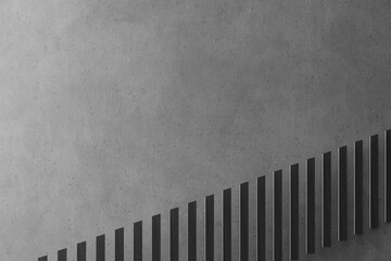 Obraz premium Minimalistic abstract industrial style concrete background. Modern and versatile design, perfect for industrial themes, architectural projects, or minimalist concepts. Copy space for text. 3D render.