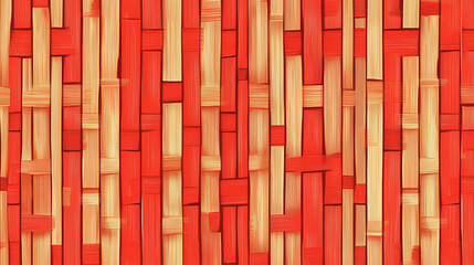 Seamless bamboo woven texture background. Woven. Illustration