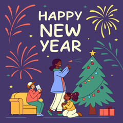 Fototapeta premium HAPPY NEW YEAR