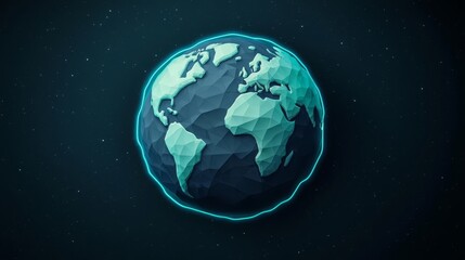 Fototapeta premium Stylized depiction of the Earth in 3D.