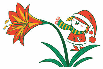 Fototapeta premium Learn how to create a hilarious Christmas-themed alpine azalea design on a white background! Perfect for adding humor to your holiday decorations or festive projects. Watch this step-by-step tutorial 