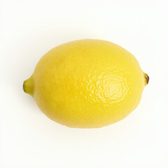 Fresh Lemon Isolated on White Background