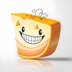 Happy Cheese Cartoon Image – Perfect for Fun and Playful Designs