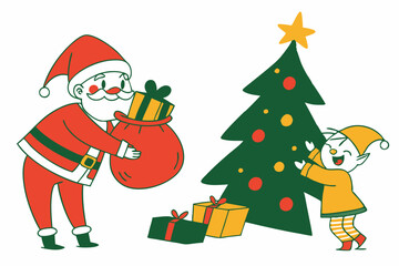 Creating a Funny Christmas Alpine Azalea  Festive Design on White Background