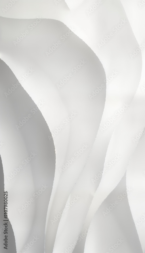 Fototapete Clean white texture background with soft folds. Minimalist design ideal for various projects. Abstract pattern perfect for wallpaper backdrop. Empty space offers blank canvas for text design