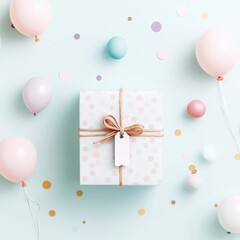 Minimalist festive gift box with personalized wrapping for home celebrations