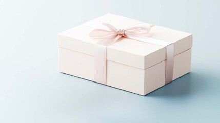 Festive personalized minimalist gift box packaging soft environment elegant viewpoint