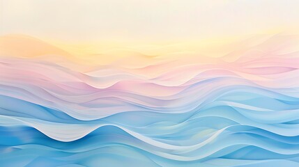 Obraz premium Abstract Pastel Blue and Pink Wave Background