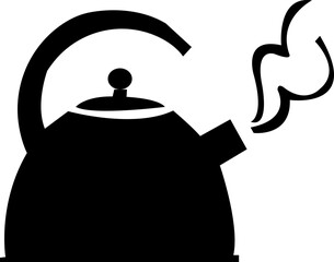 Obraz premium Aluminum tea kettle or teapot on a white background, tea, milk