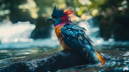 A Breathtaking Display of Colorful Birds by the River, Captured in Cinematic Perfection with Nikon Z9 Technology
