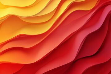 Abstract Colorful Waves in Orange, Blue, and Yellow - Fluid Gradient Design with Smooth Texture and Artistic Flow