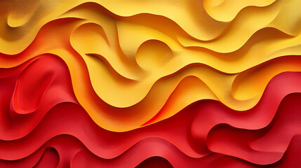 Obraz premium Scary grunge red - yellow infernal bio shapes relief - abstract 3d illustration. Infernal. Illustration