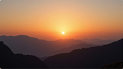 sunset in the mountains