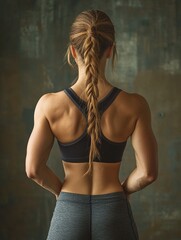 Obraz premium Beautiful female athletic back,