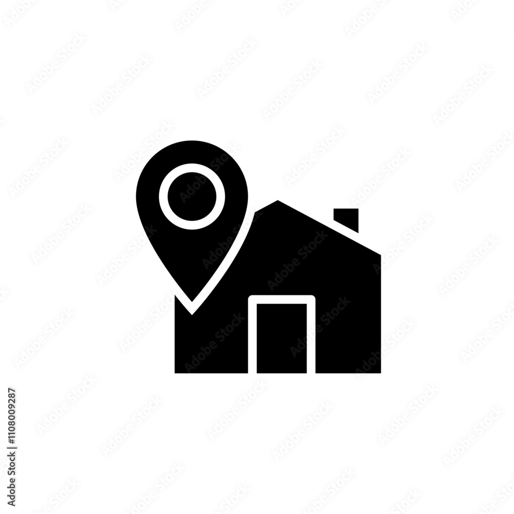 Aufkleber address icon web design in vector