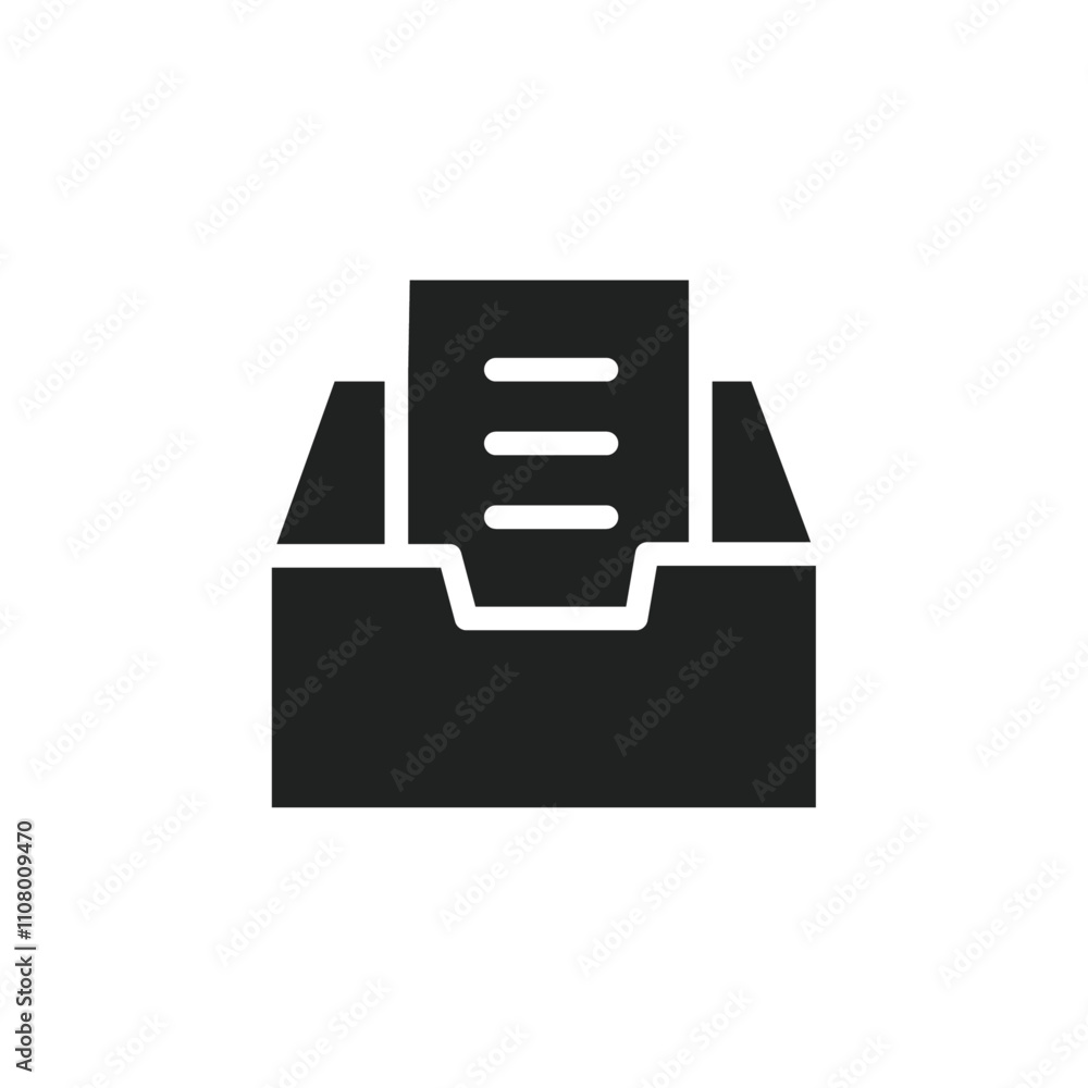 Poster archive folders icon web design in vector