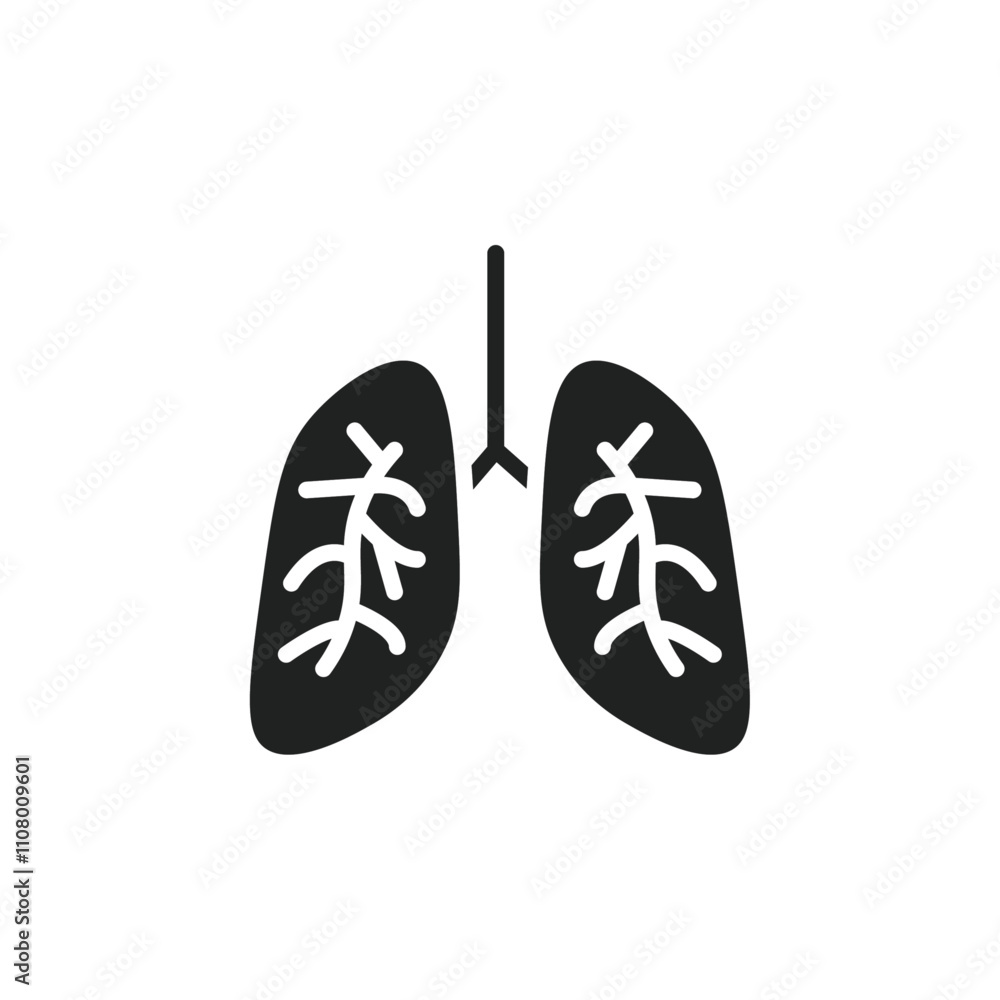 Aufkleber Asthma icon web design in vector