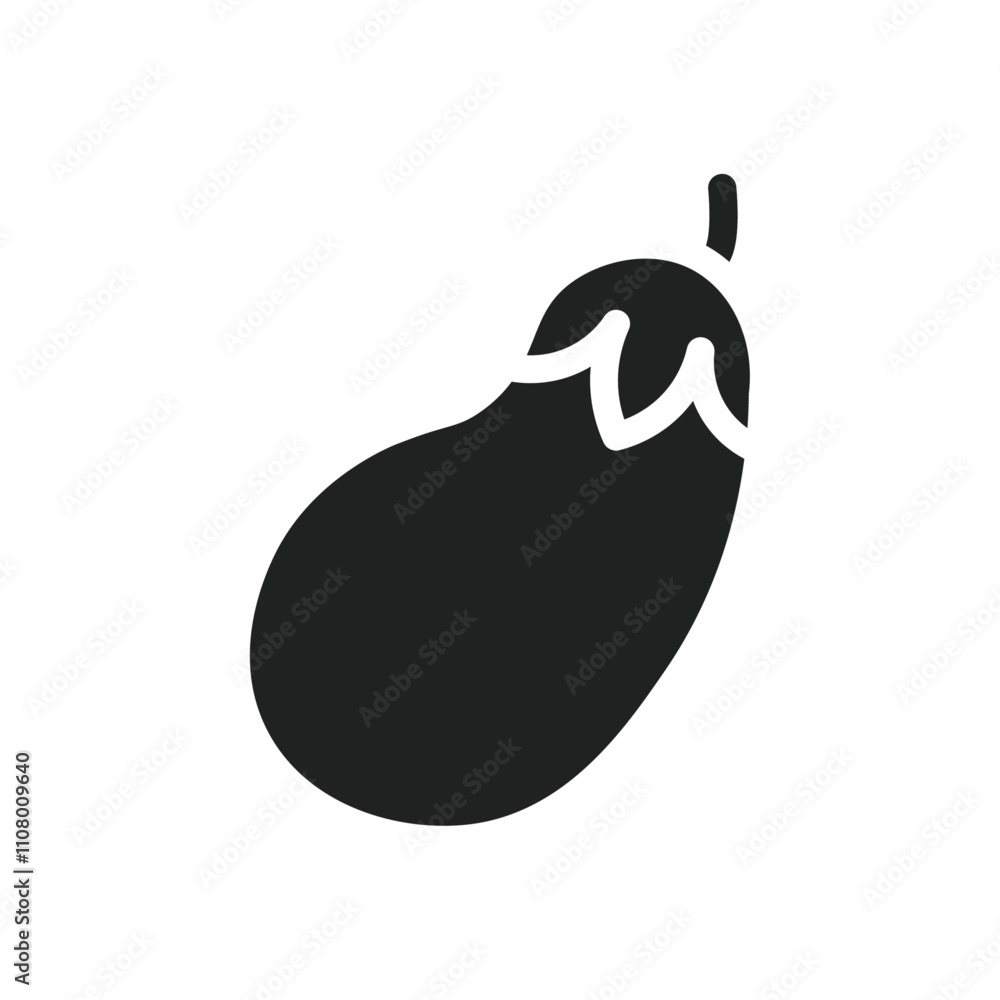 Poster aubergine icon web design in vector