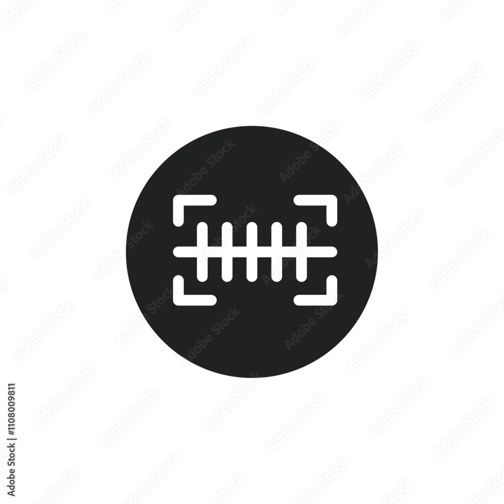 Poster Bar code scanner icon web design in vector