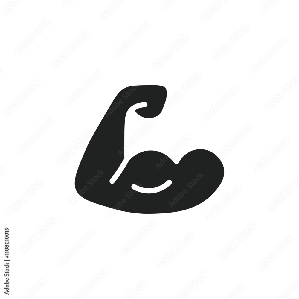 Poster biceps icon web design in vector