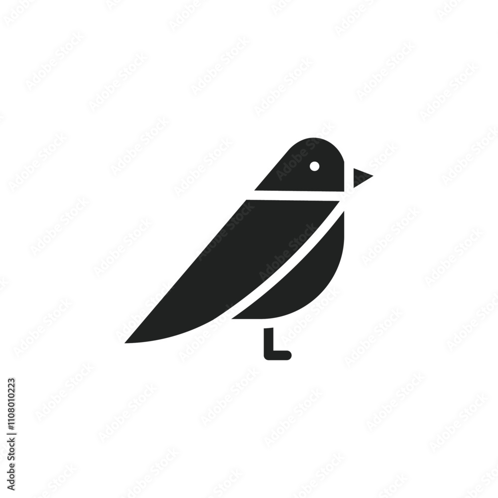 Poster bird icon web design in vector