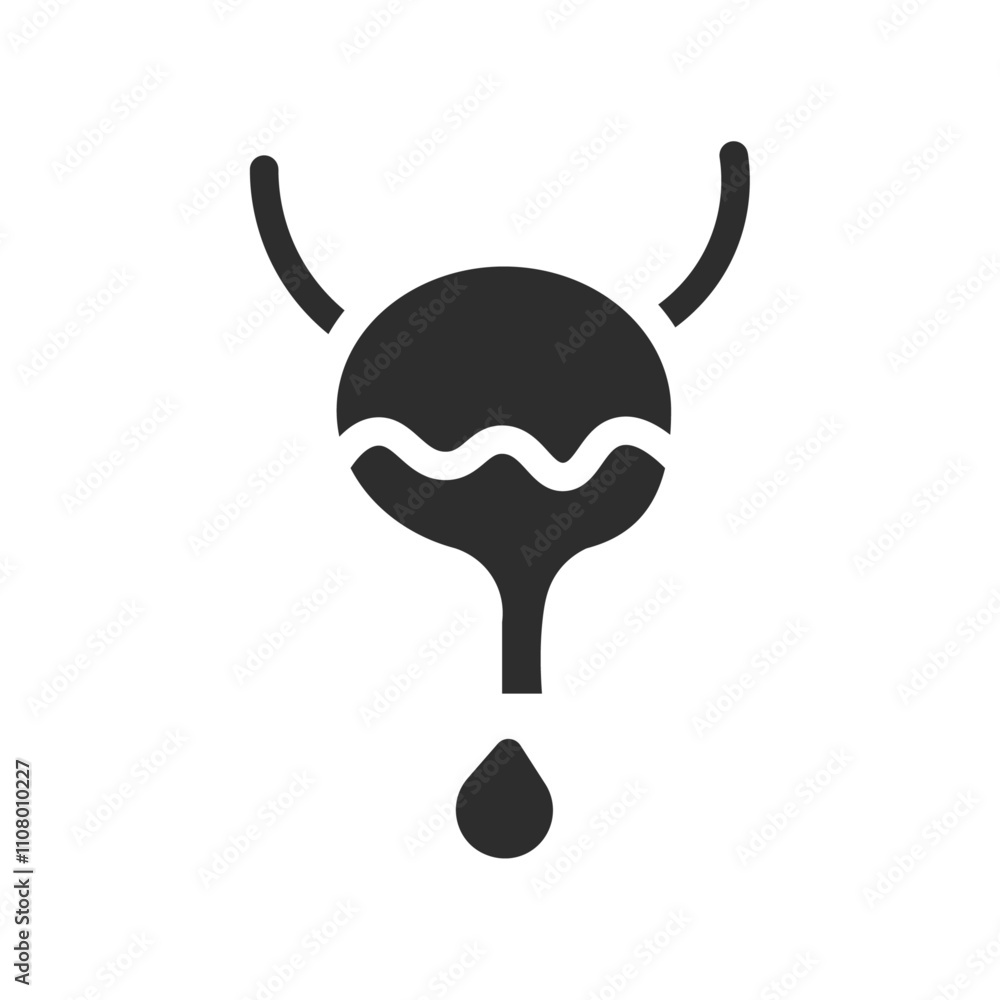 Poster Bladder flush icon web design in vector