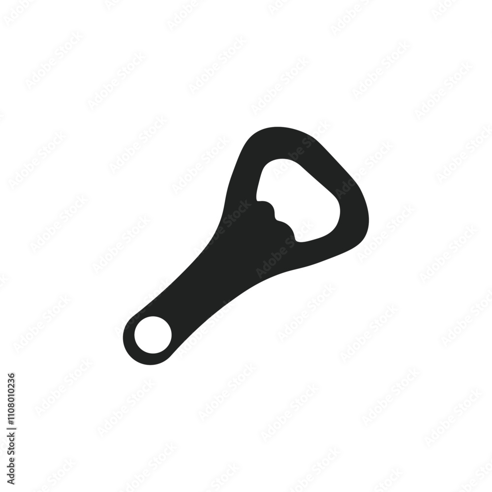 Poster Bottle opener icon web design in vector