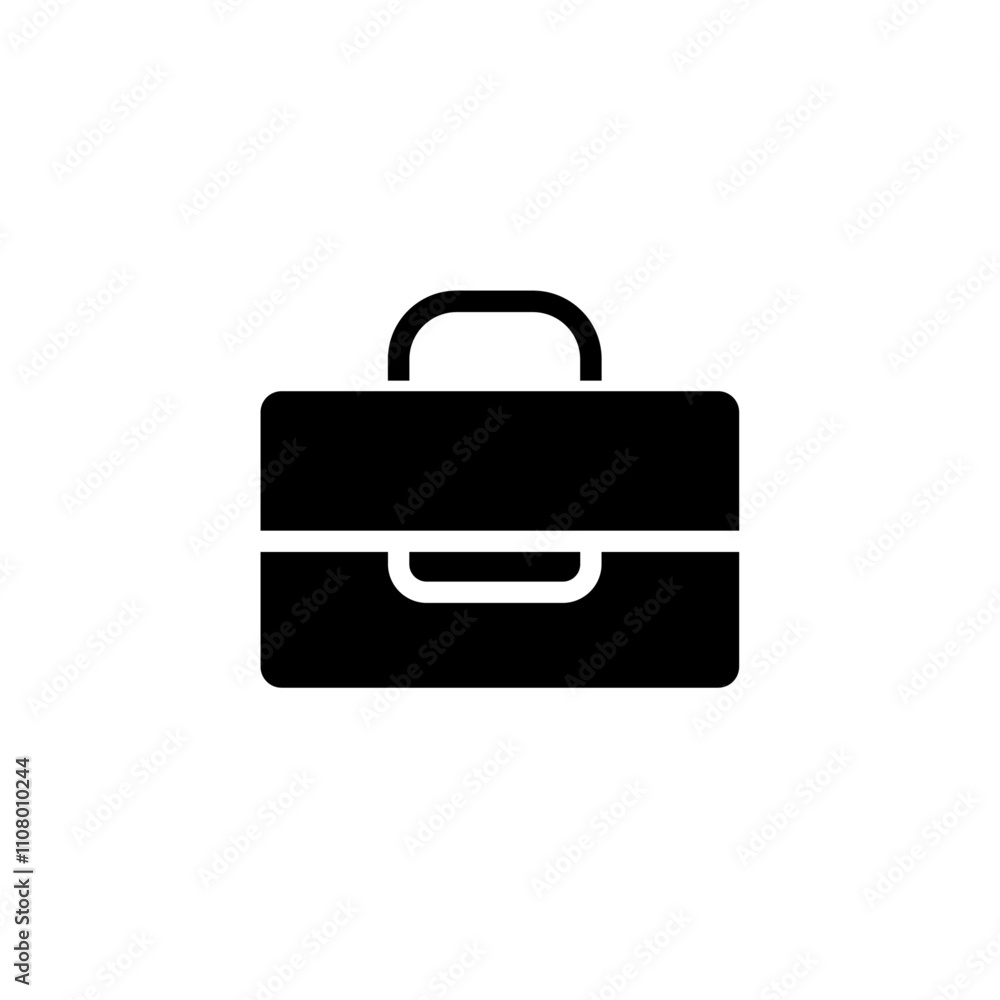 Poster briefcase icon web design in vector