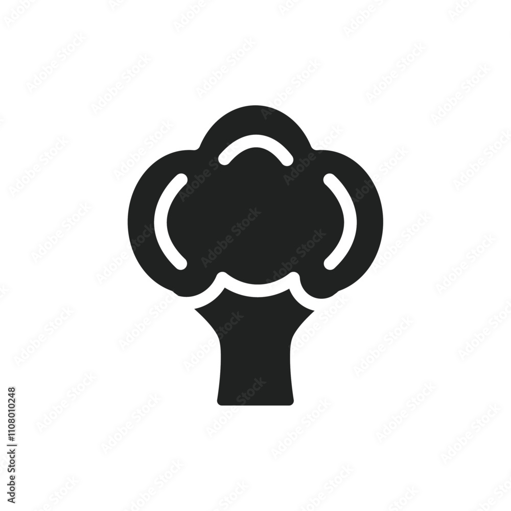 Poster Broccoli icon web design in vector