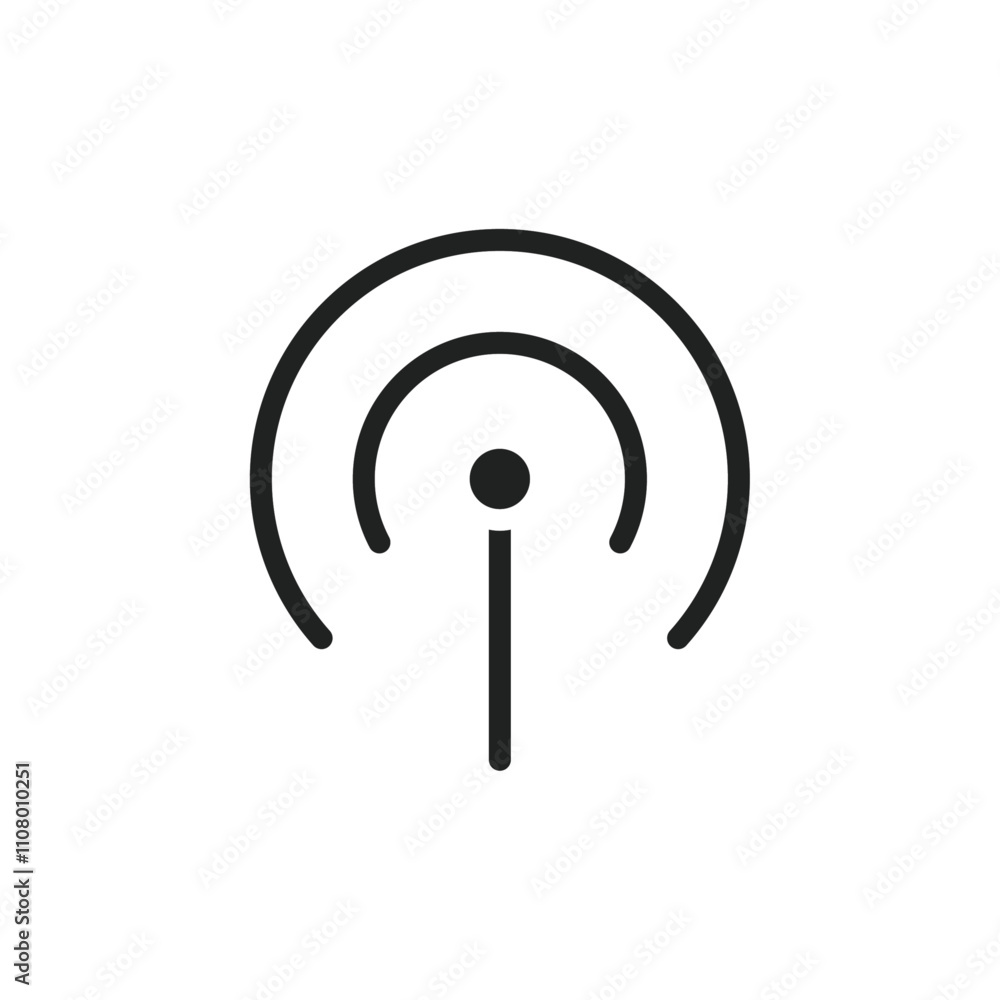 Aufkleber Broadcast Icon web design in vector