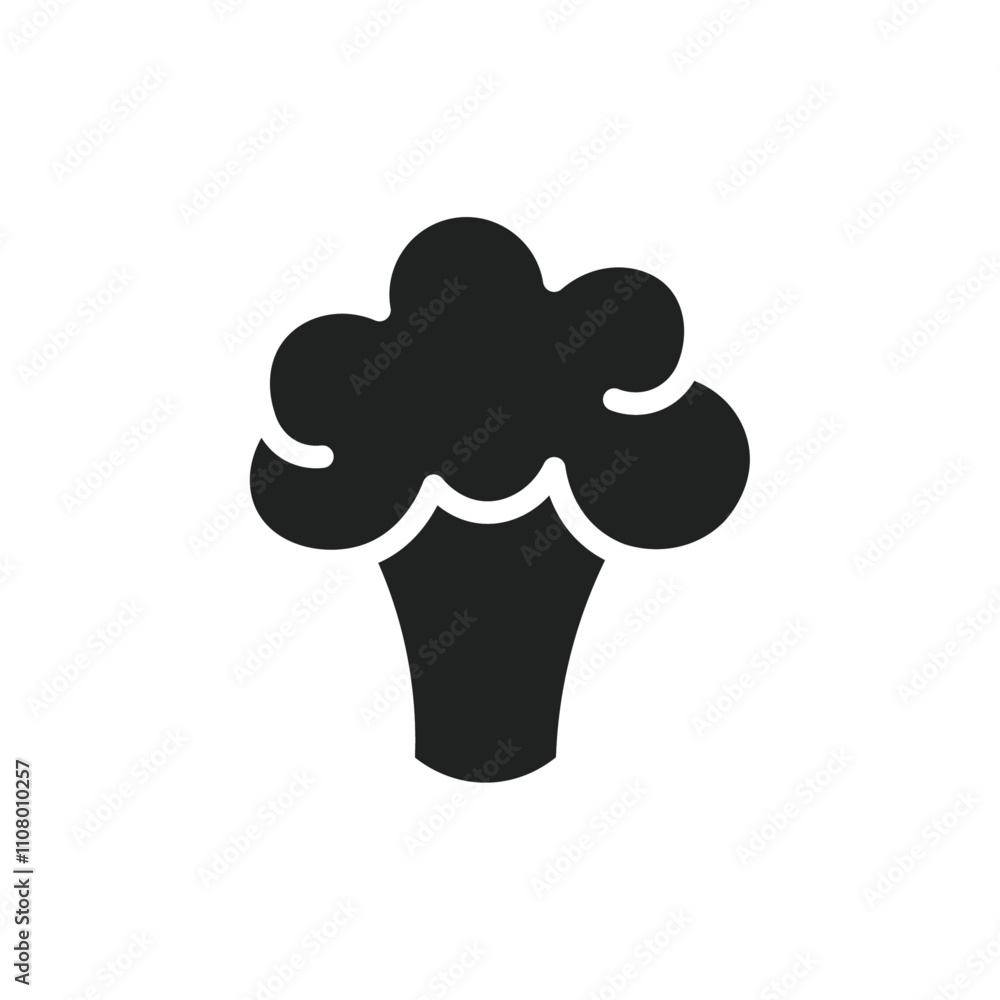 Poster broccoli icon web design in vector