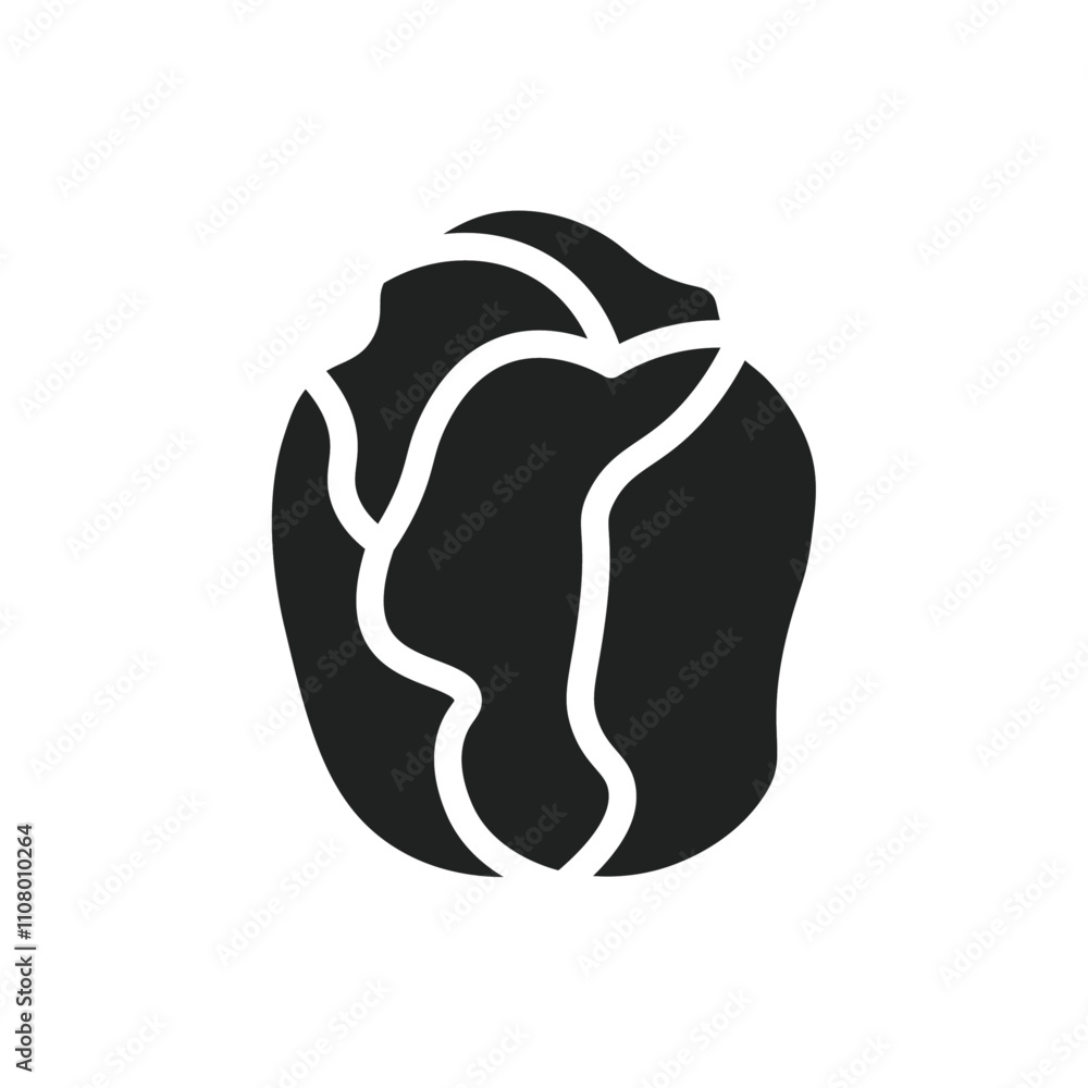 Poster Brussels sprouts Cabbage icon web design in vector