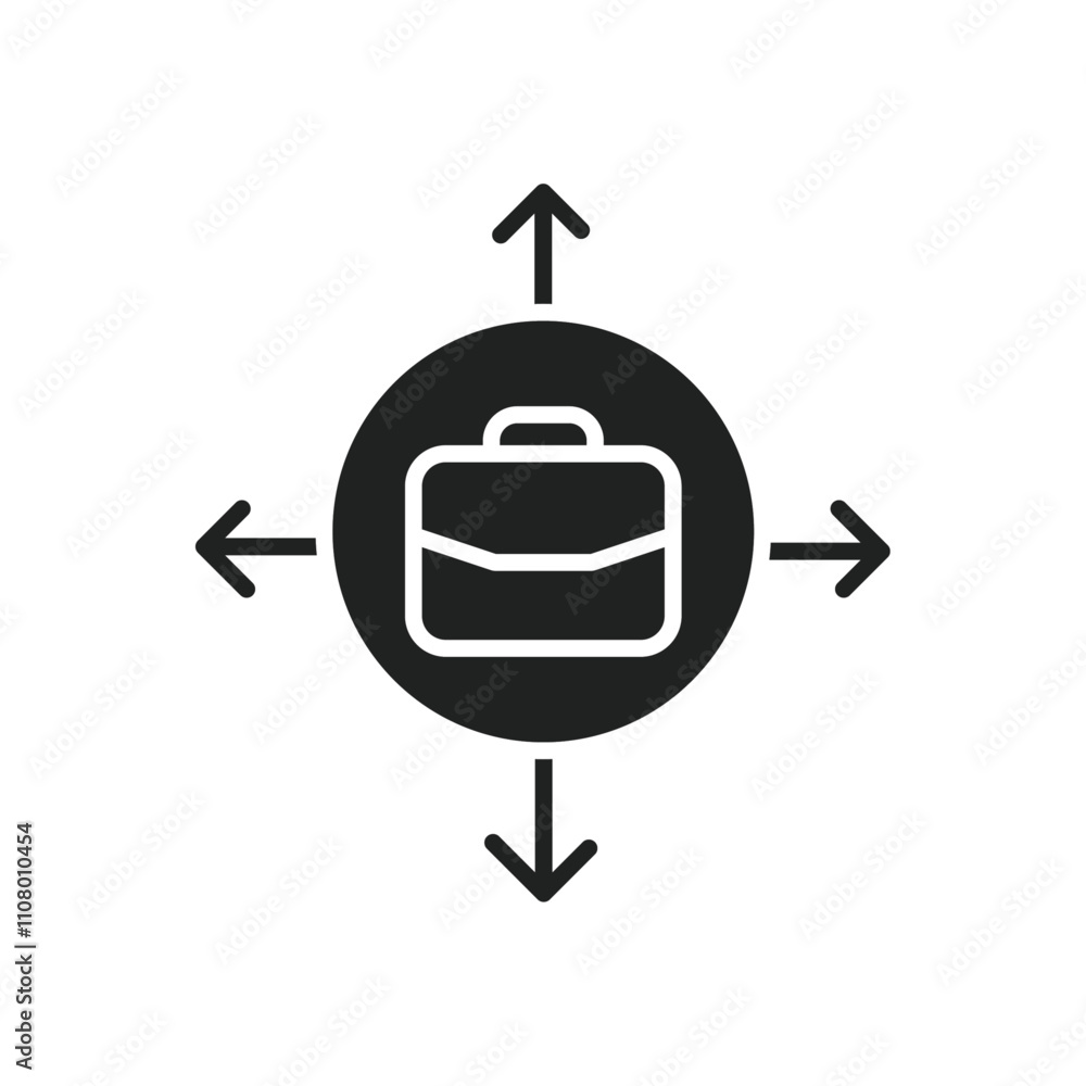 Poster business expansion icon web design in vector