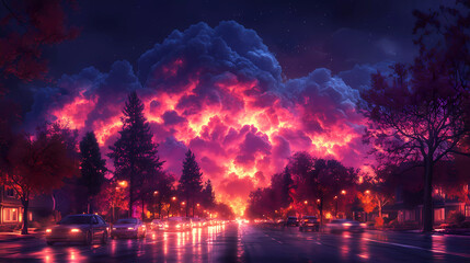 Fototapeta premium Digital Art, Concept Wallpaper, Background, AI