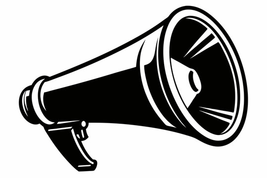 recommend clip art: megaphone line art silhouette vector illustration