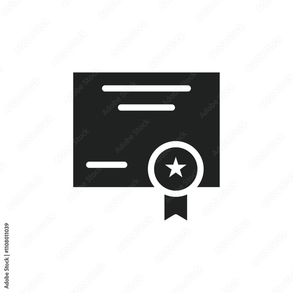 Poster certificate icon web design in vector