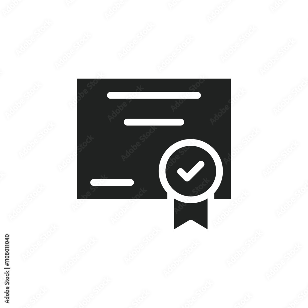 Poster certificate icon web design in vector