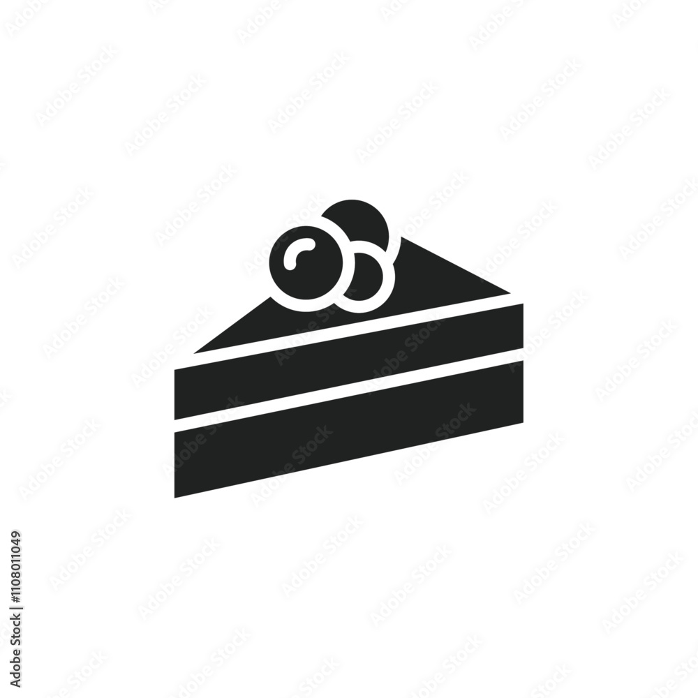 Poster Cheesecake icon web design in vector