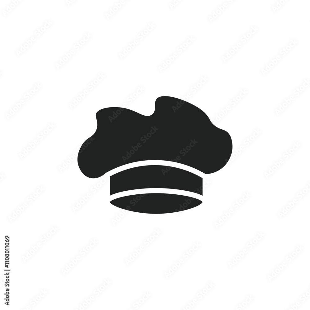Poster Chef hat icon web design in vector