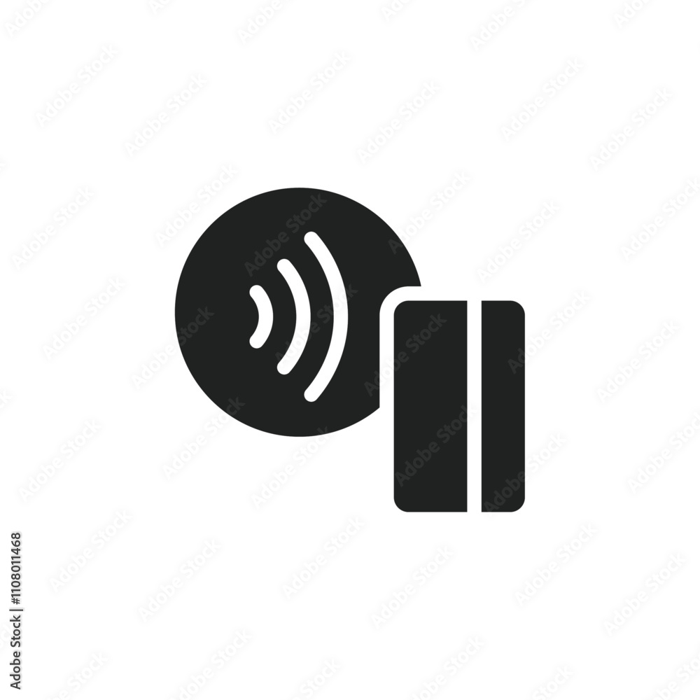 Poster contactless payment icon web design in vector