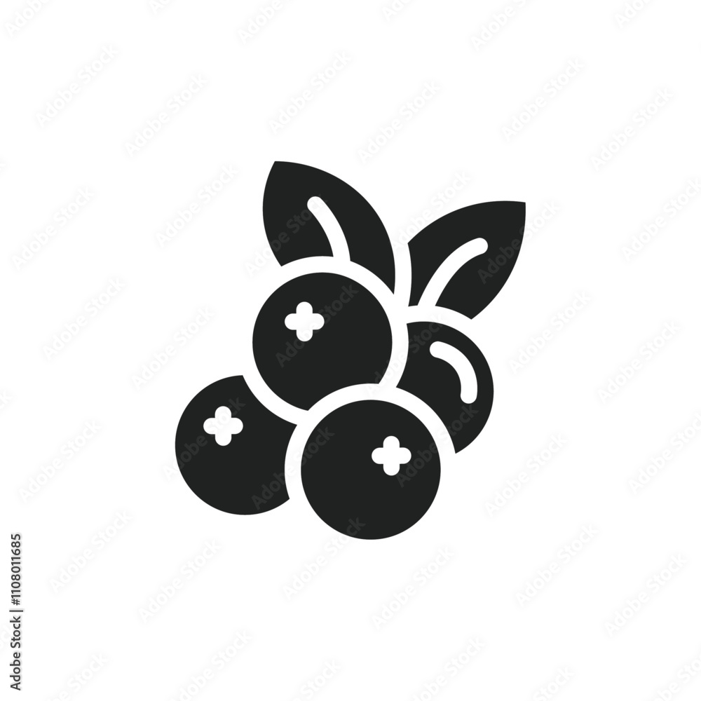 Poster cranberry icon web design in vector