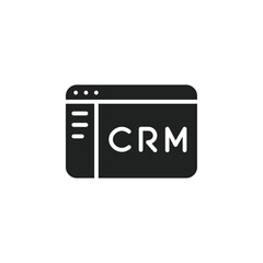 crm icon web design in vector