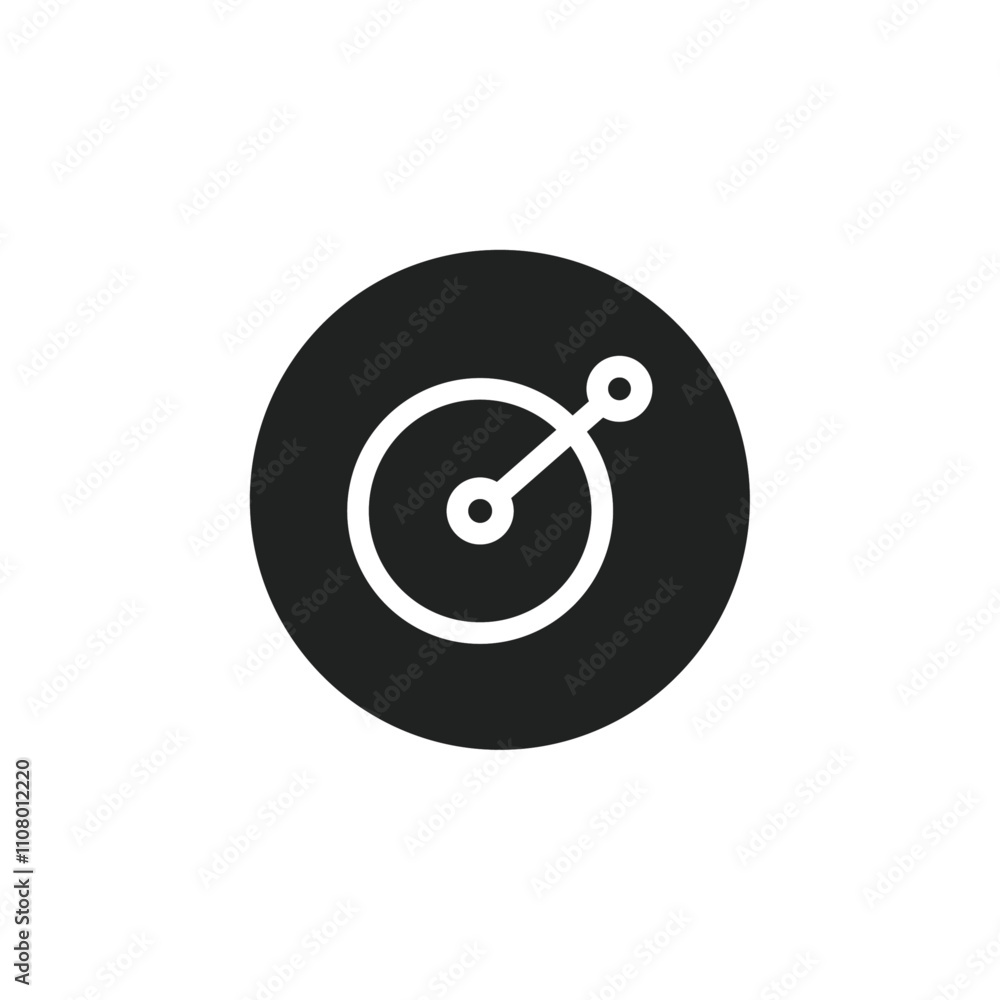 Poster dj icon web design in vector