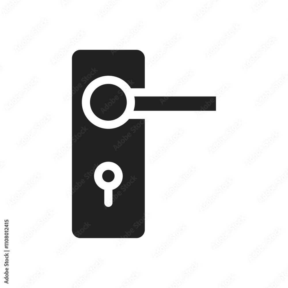 Poster door knob icon web design in vector