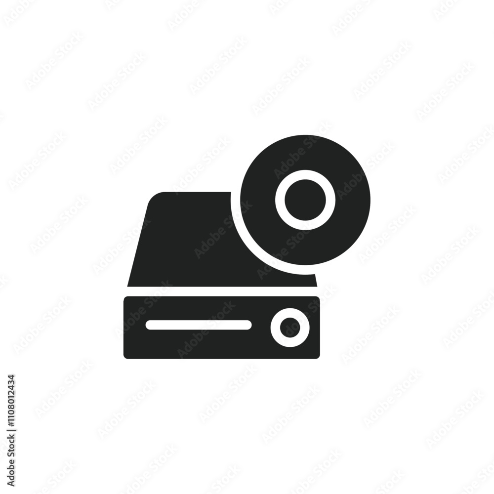 Poster dvd cdrom disc icon web design in vector