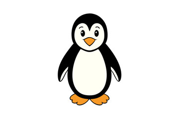 Naklejka premium penguin on a white background