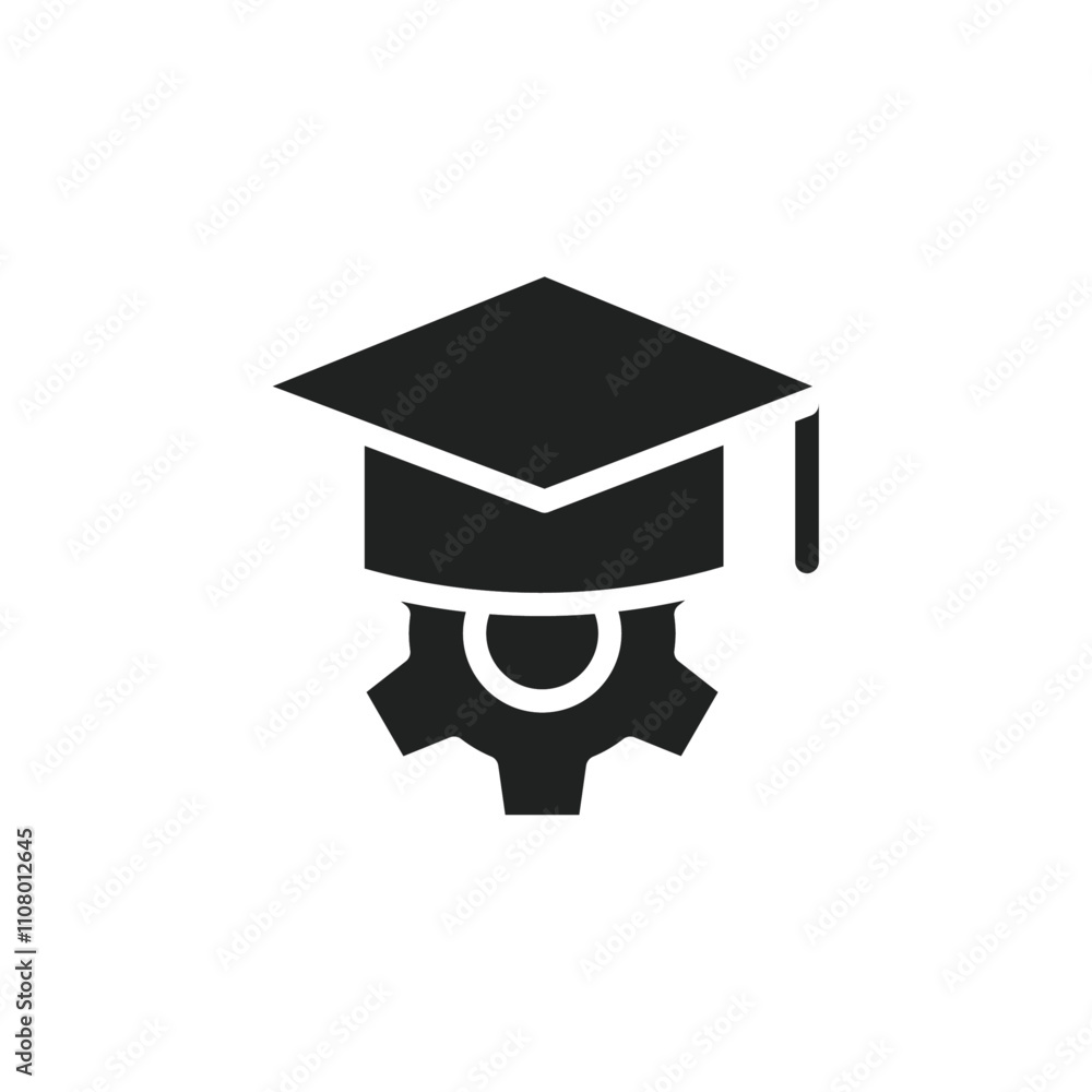 Poster engineering education icon web design in vector