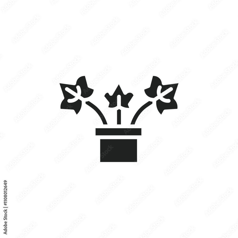 Poster english ivy icon web design in vector